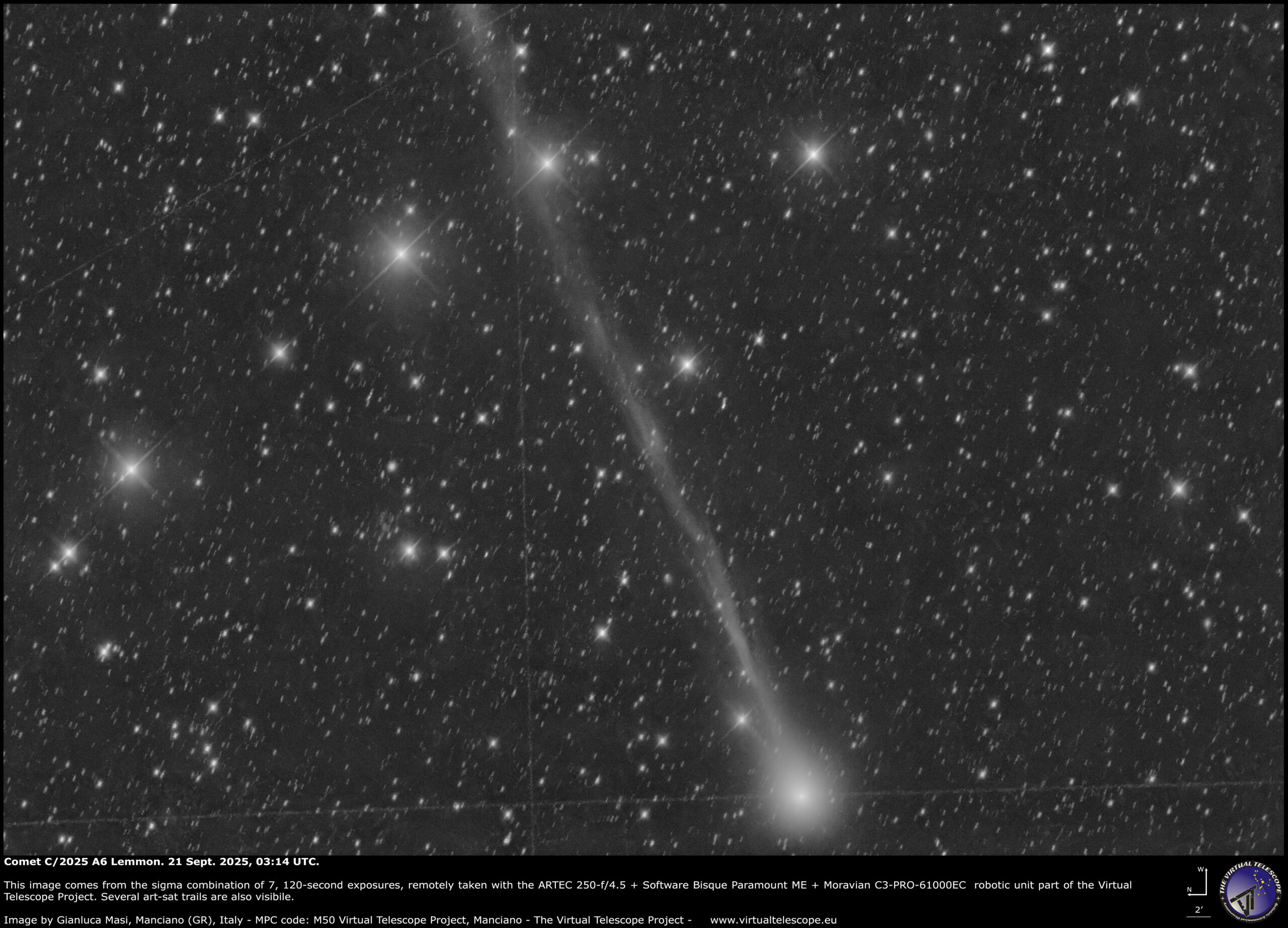 Comet C/2025 A6 Lemmon. 21 Sept. 2025