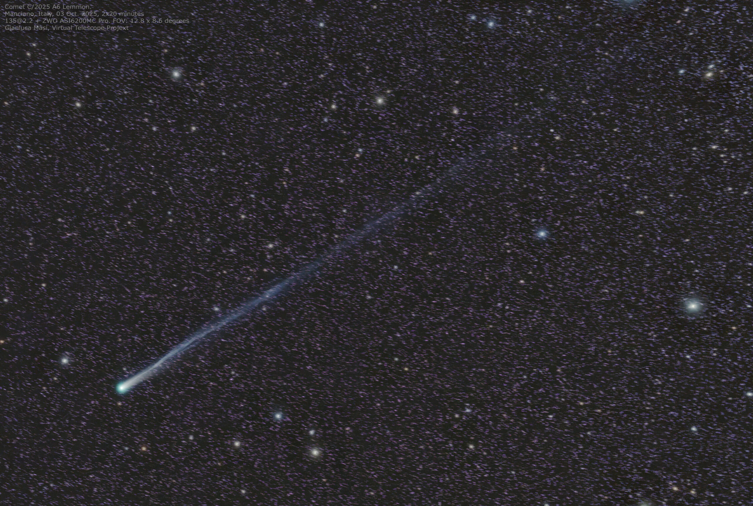 Comet C/2025 A6 Lemmon. 3 Oct. 2025