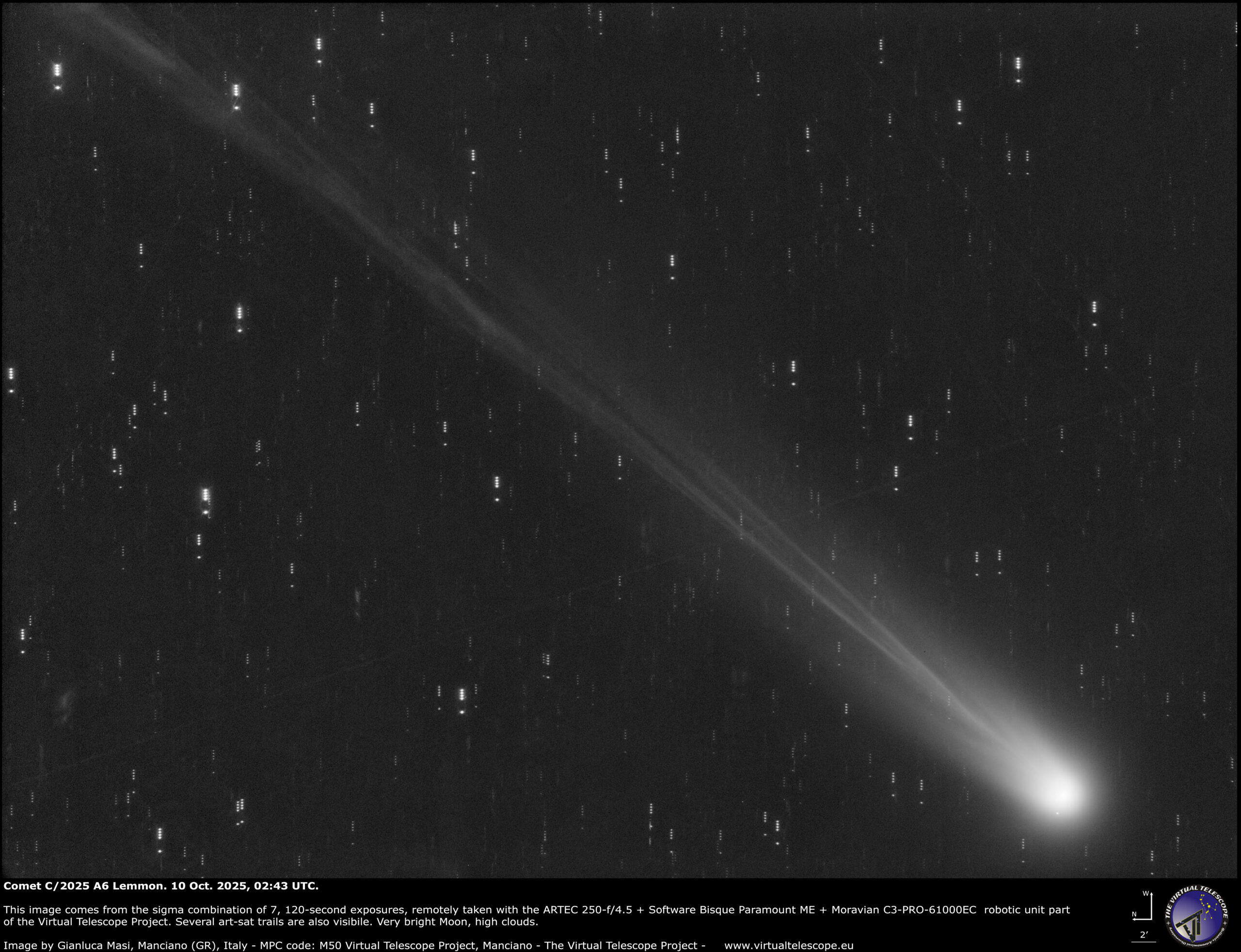 Comet C/2025 A6 Lemmon. 10 Oct. 2025