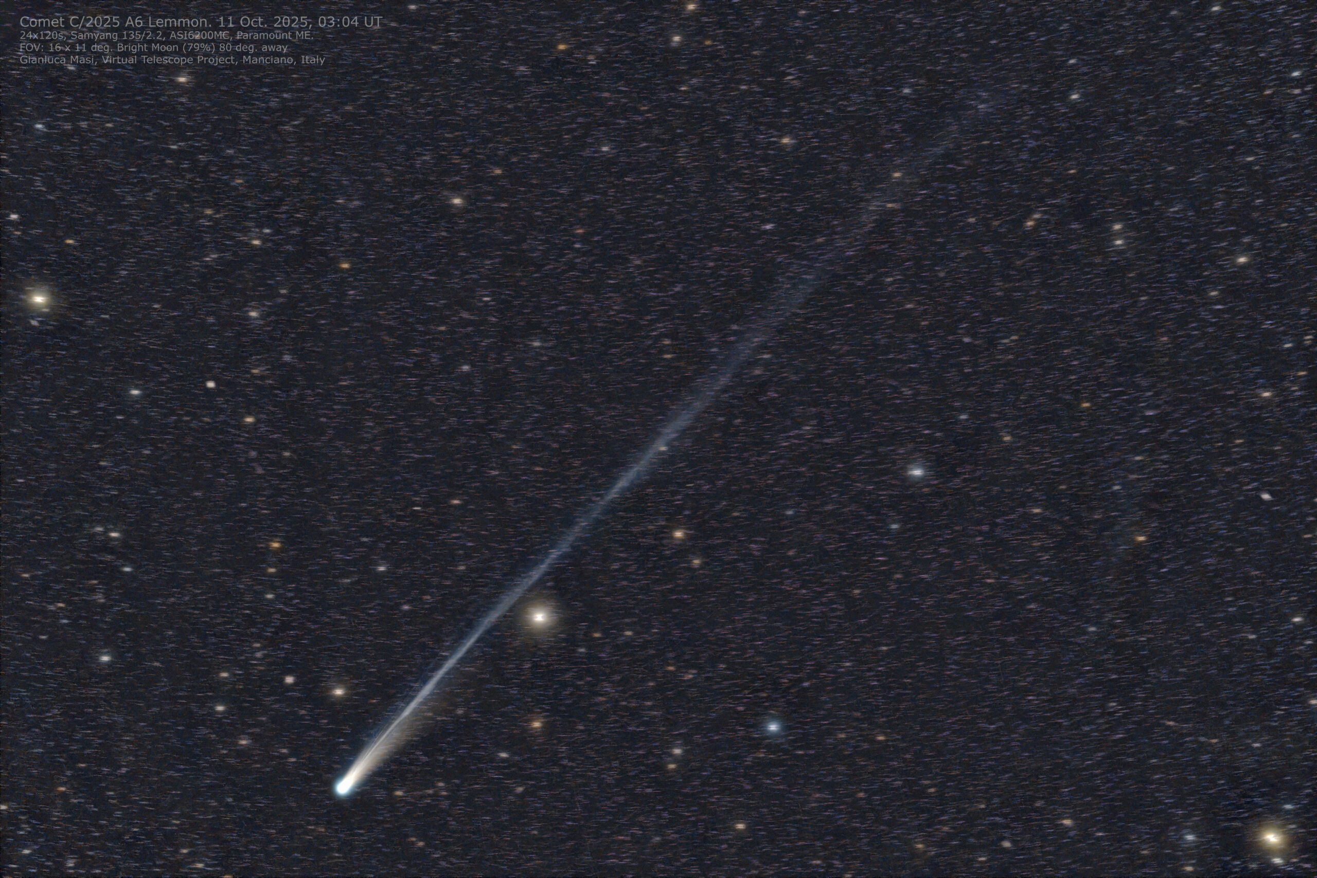 Comet C/2025 A6 Lemmon. 11 Oct. 2025