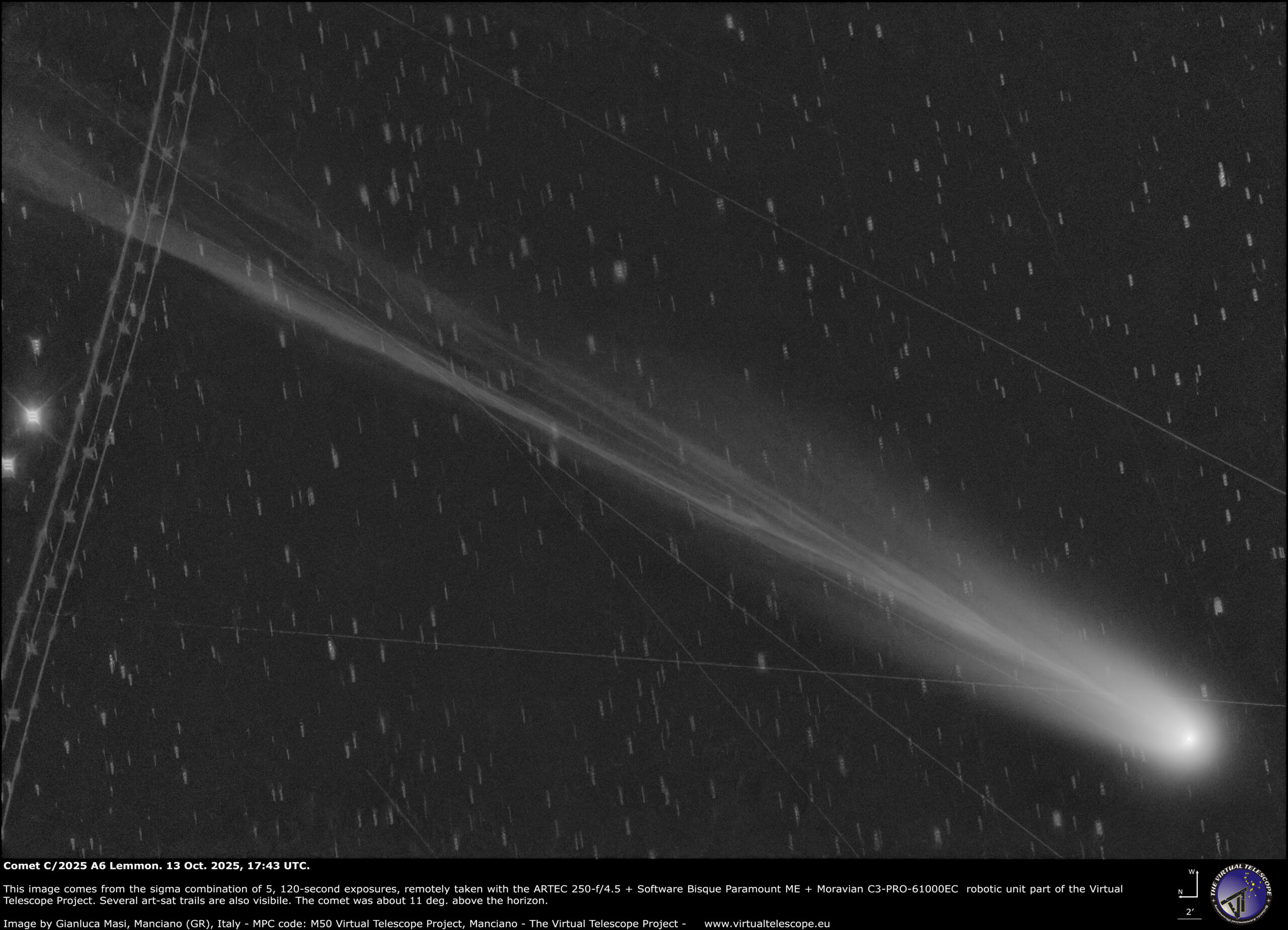 Comet C/2025 A6 Lemmon. 13 Oct. 2025