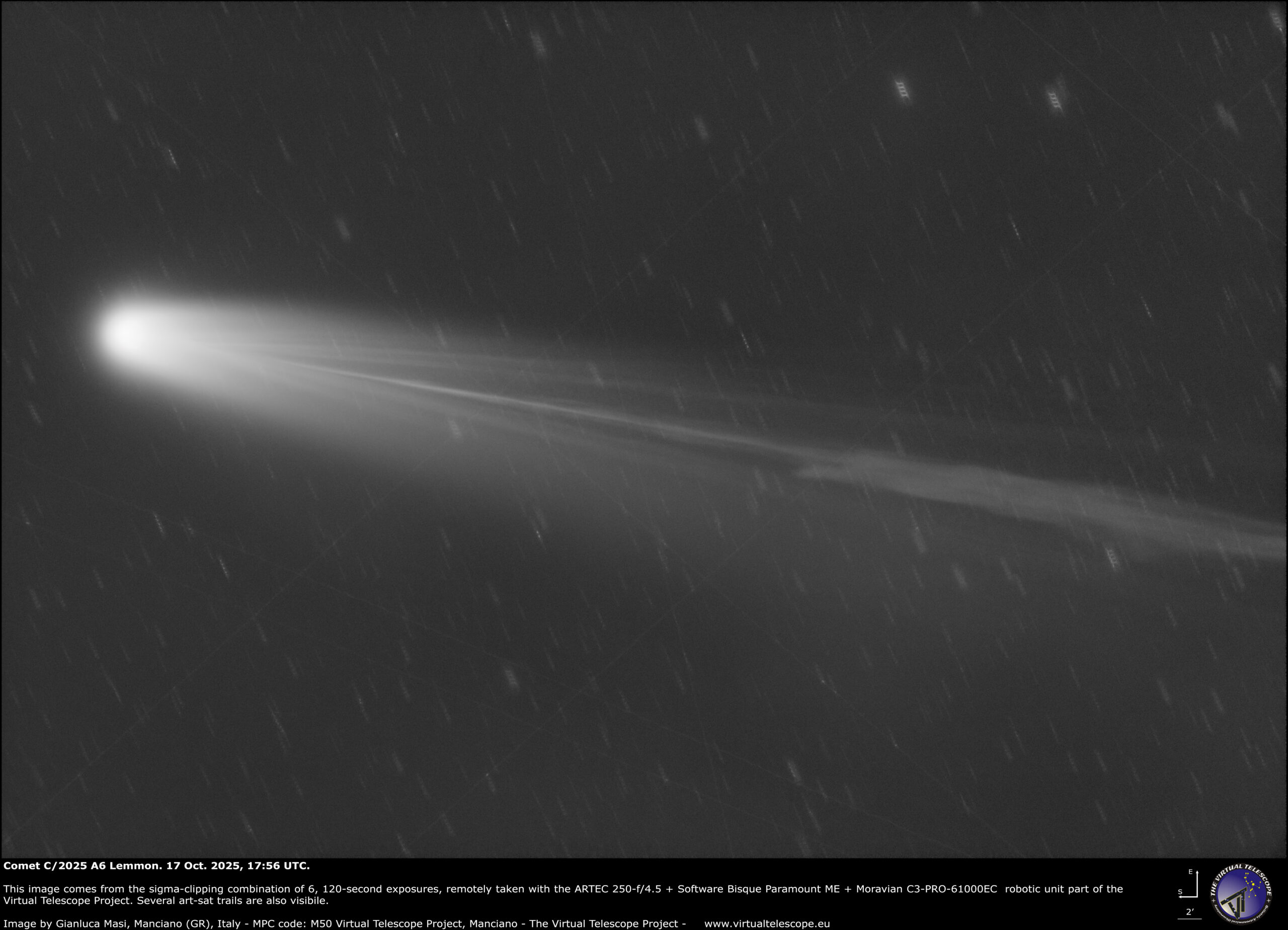 Comet C/2025 A6 Lemmon. 17 Oct. 2025.