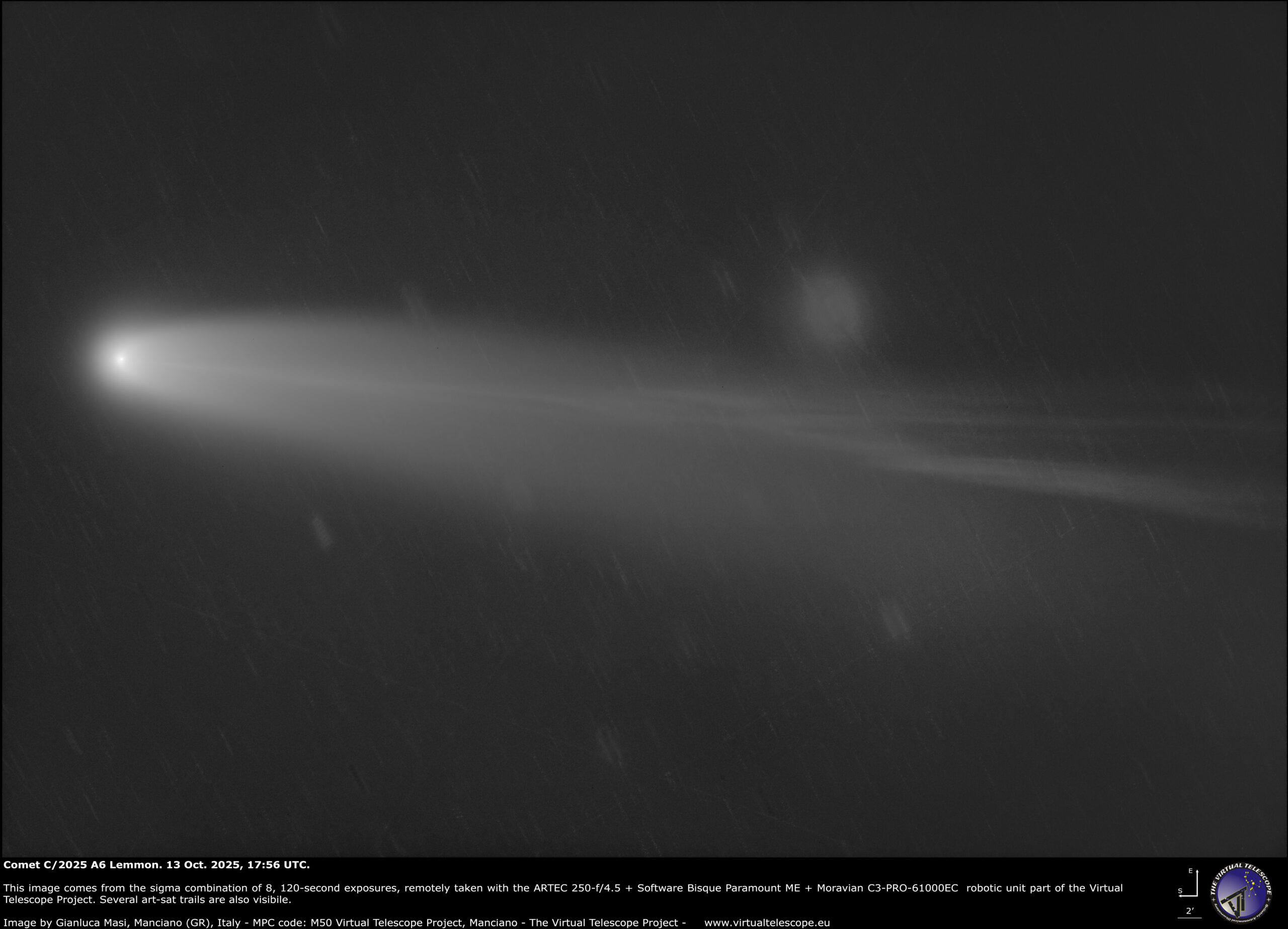 Comet C/2025 A6 Lemmon. 18 Oct. 2025