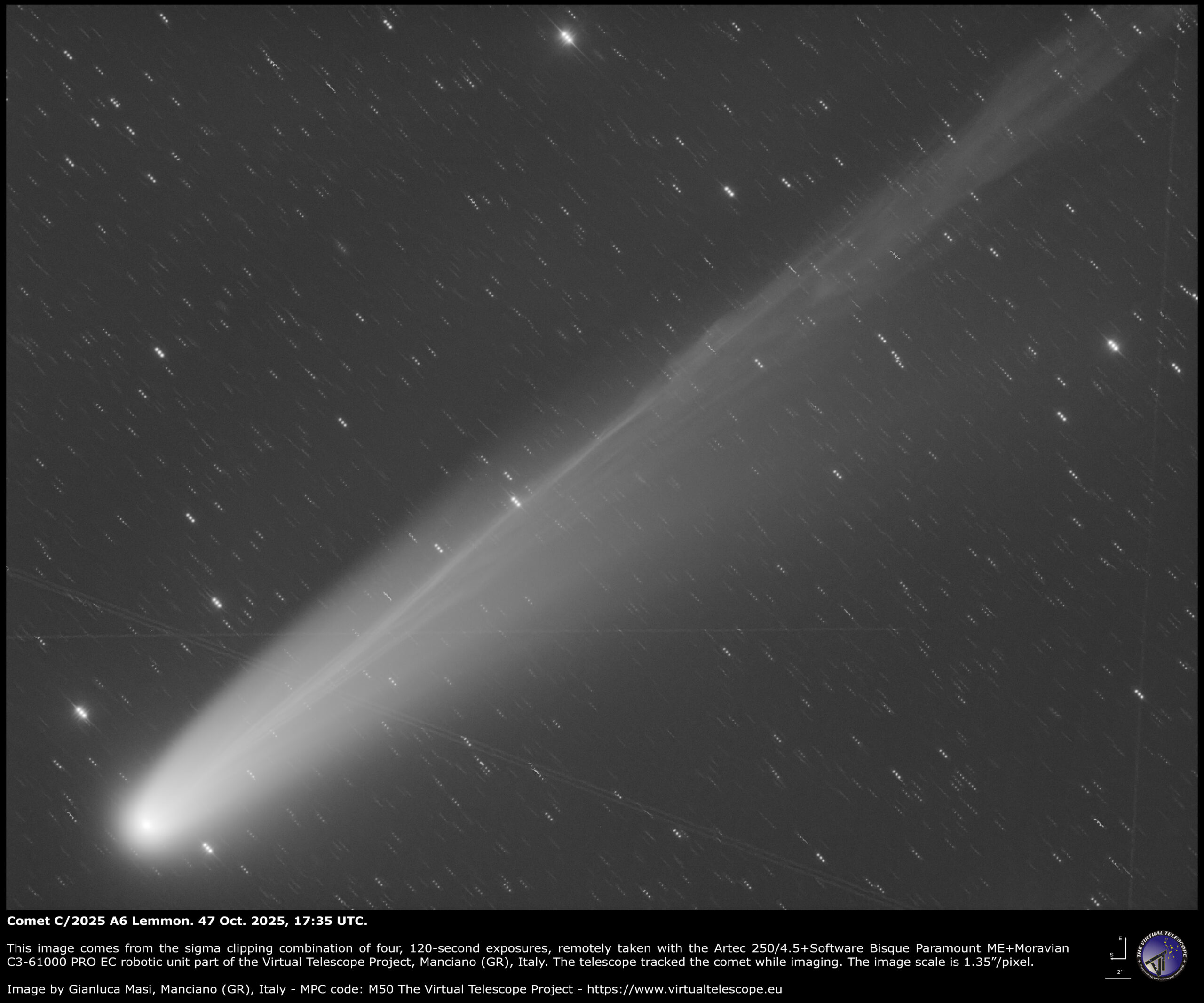 Comet C/2025 A6 Lemmon. 27 Oct. 2025.