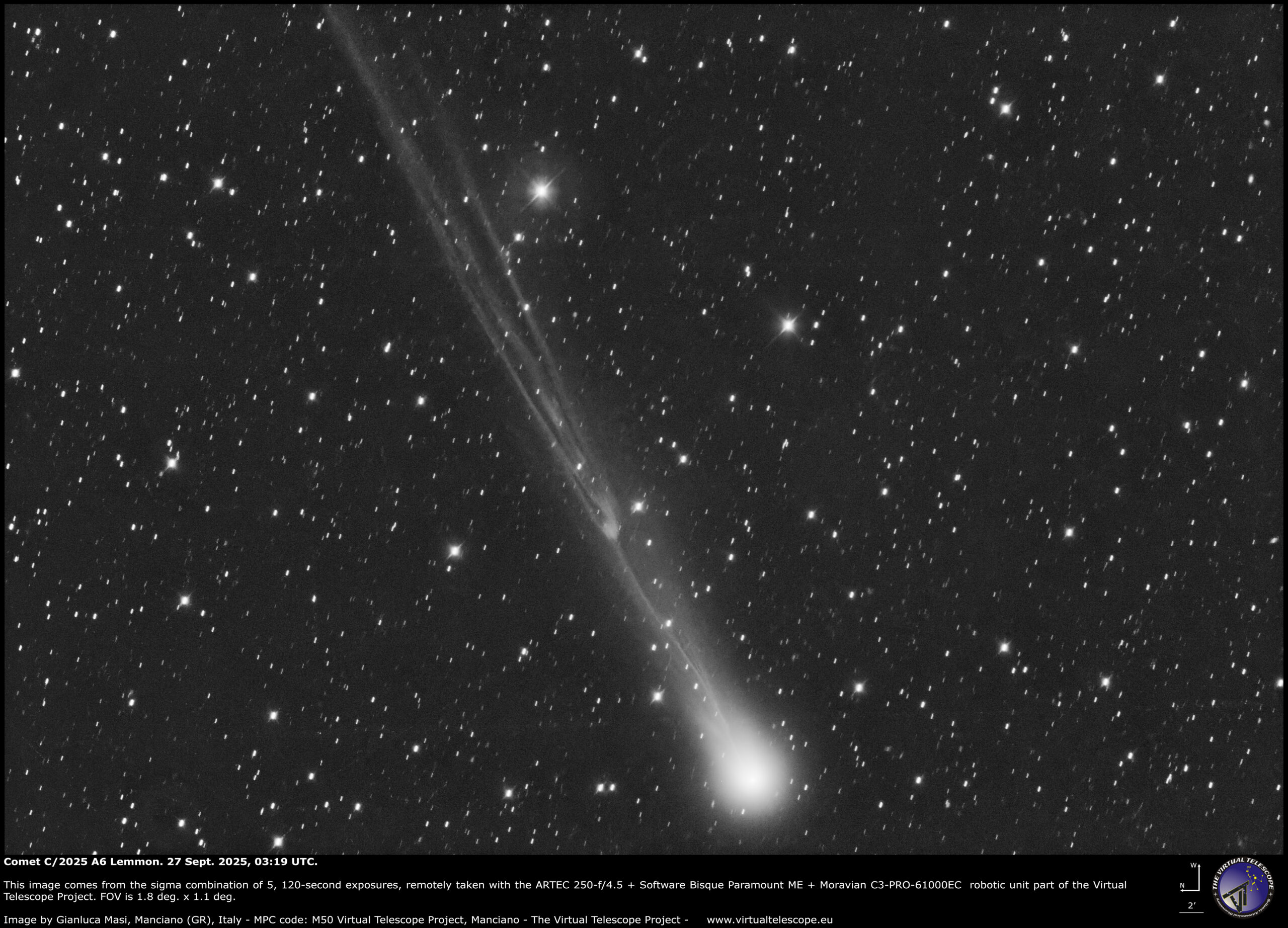 Comet C/2025 A6 Lemmon. 27 Sept. 2025