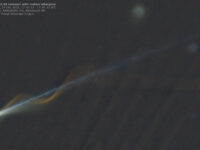 Comet C/2025 A6 Lemmon and a meteor red afterglow. 24 October 2025.