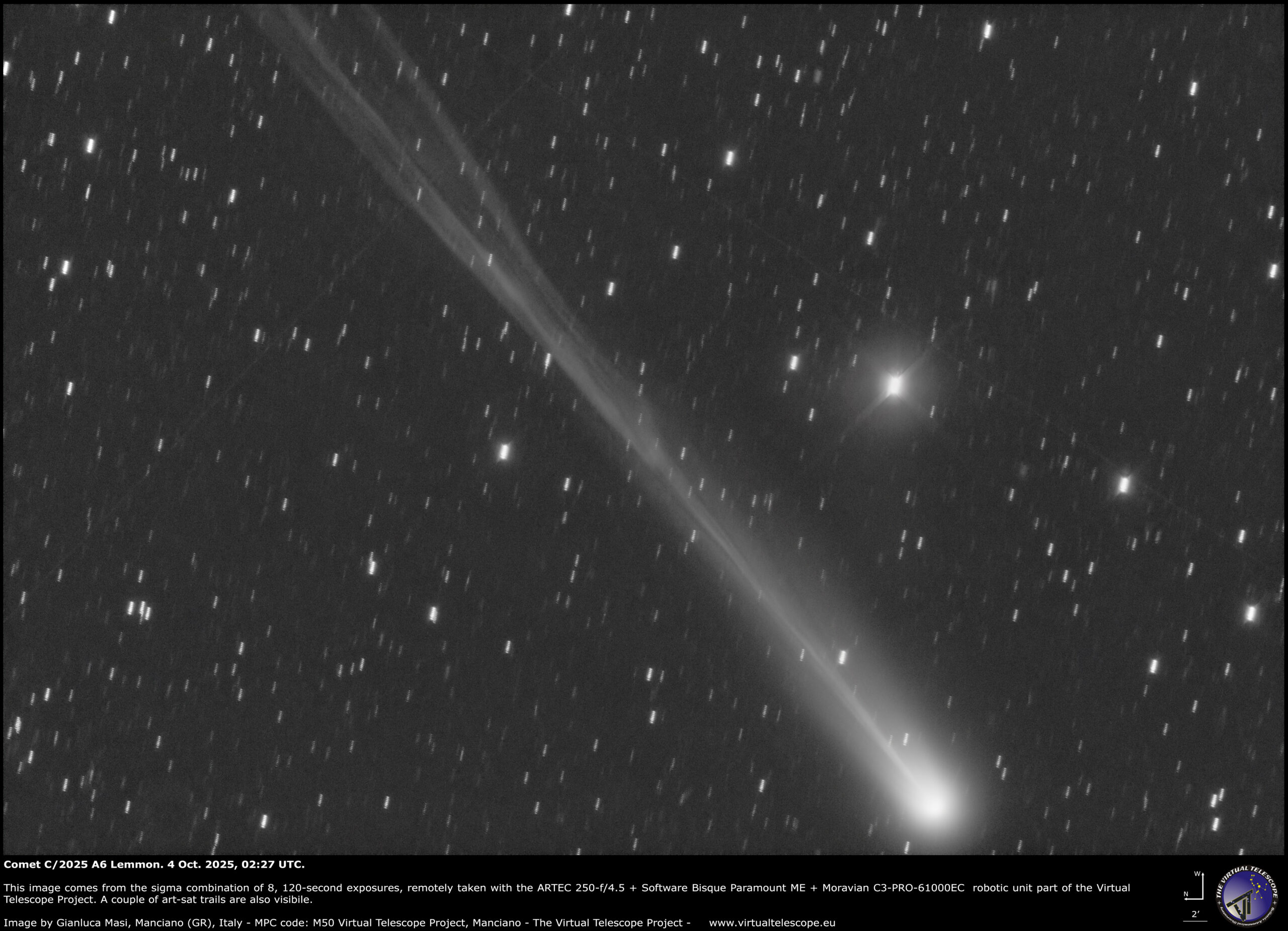 Comet C/2025 A6 Lemmon. 4 Oct. 2025