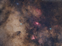 Comet C/2025 R2 SWAN with Messier 16 and Messier: 17 and 18 Oct. 2025.