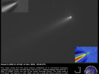 Comet C/2025 K1 ATLAS: the “double” nucleus is well visible, as well a spike-like feature pointing in solar (SE) direction.