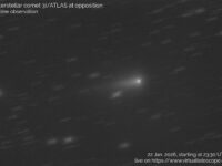 Interstellar comet 3I/ATLAS at opposition: visual of the live event.