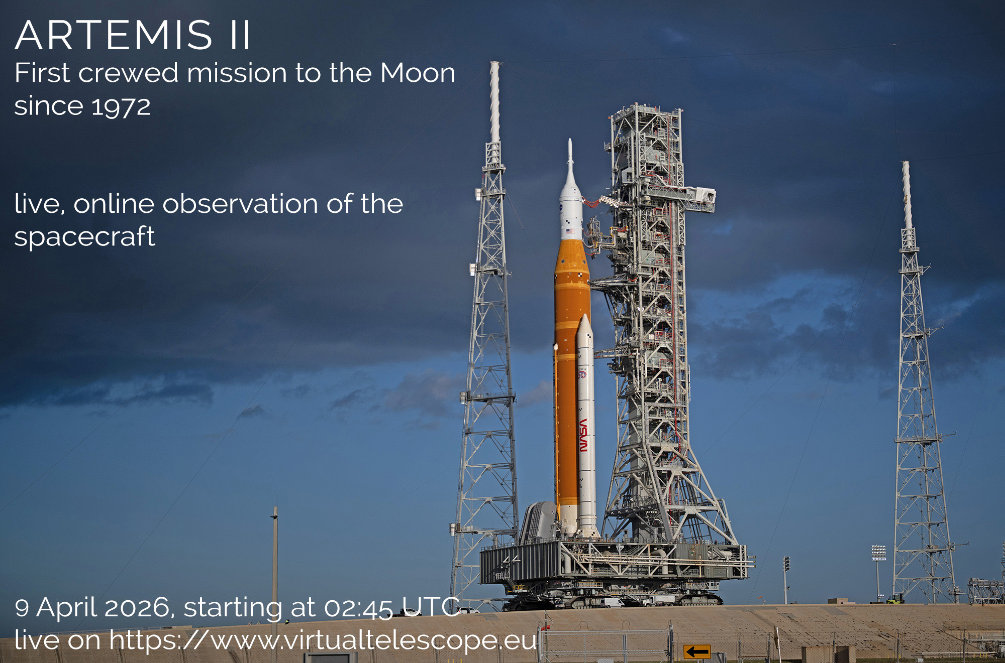 Artemis II in space: poster of the event.