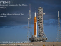 Artemis II in space: poster of the event.