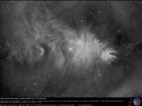 The “Cone Nebula” and the “Christmas Tree” open star cluster.