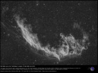 NGC 6992, part of the “Veil Nebula” complex in Cygnus.