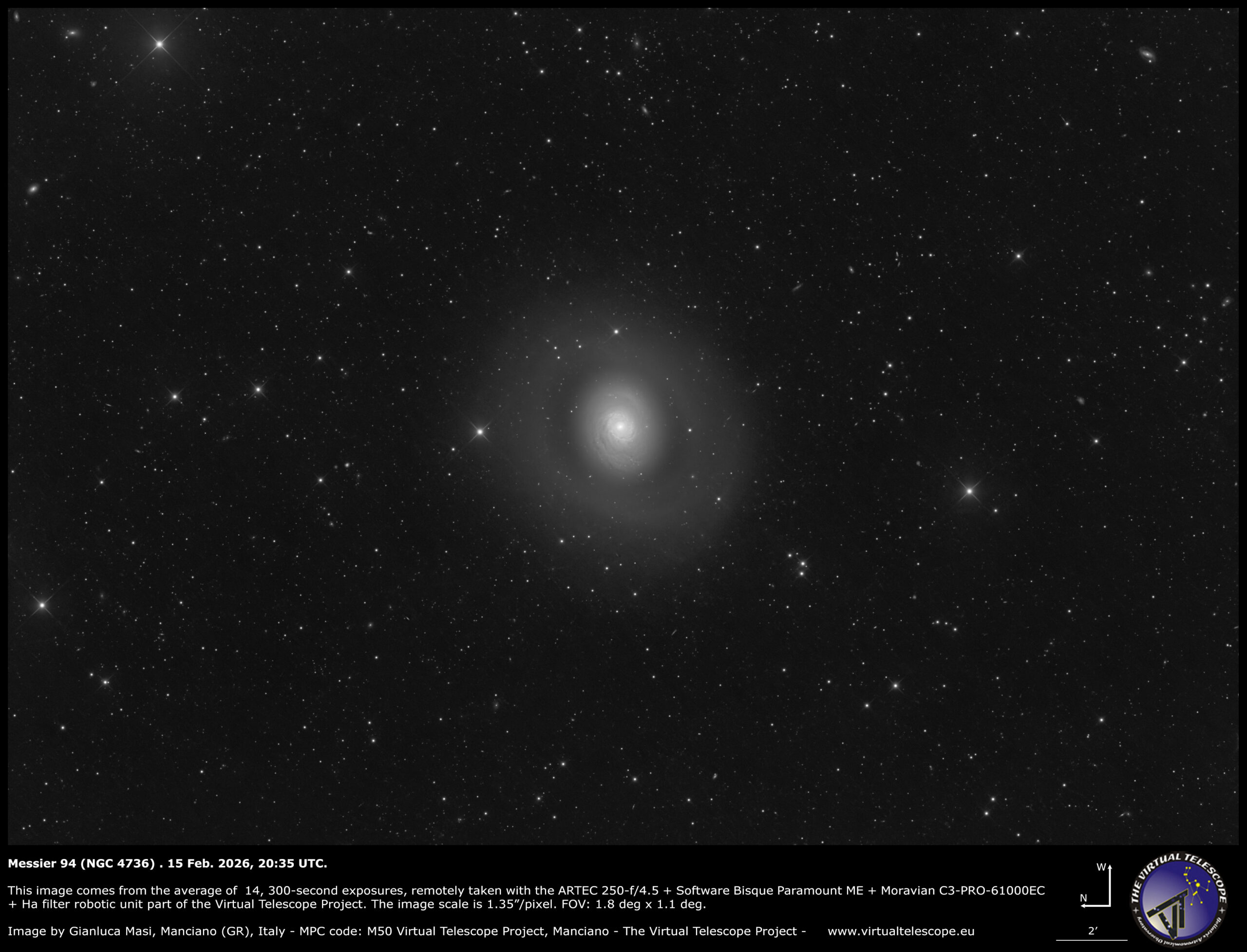 Messier 94 (NGC 4736): 8 April 2026.