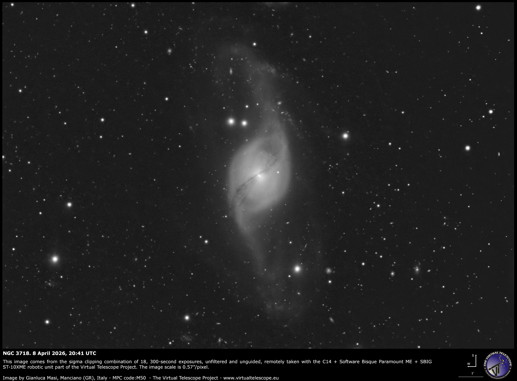 NGC 3718: 8 April 2026.