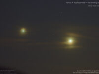 Venus 6 Jupiter meet in the sky: poster of the event.