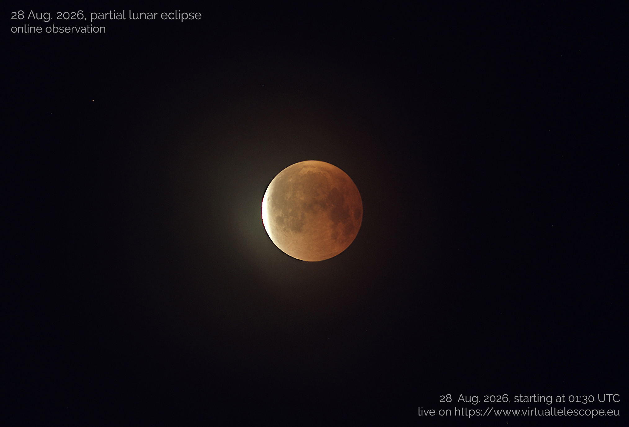 28 August 2026, partial lunar eclipse: poster of the event.
